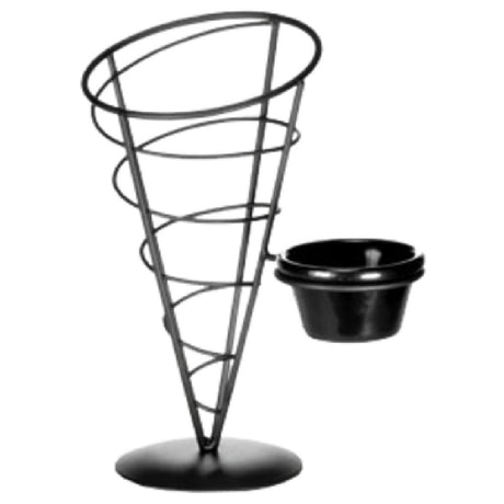 Tablecraft ACR59 Vertigo Collection™ Appetizer Cone 5" X 9" Includes (1) 3 Oz. Ramekin