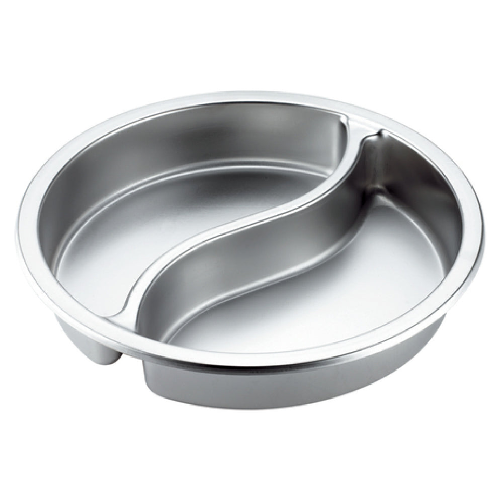 Browne Foodservice 575165 Ying Yang Food Pan 5-1/2 Qt. 15-1/4" Dia. X 2-3/4" Deep