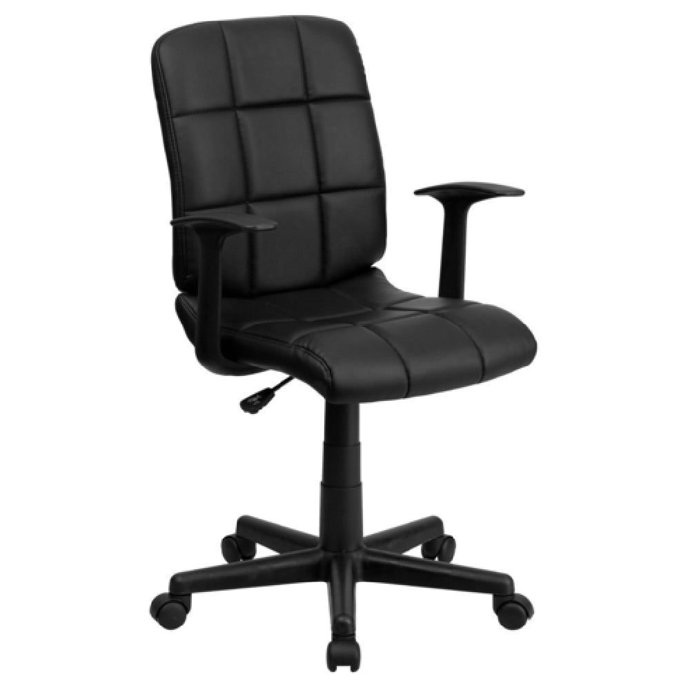 Flash Furniture GO-1691-1-BK-A-GG Swivel Task Chair 34" To 38-3/4" Adjustable Height