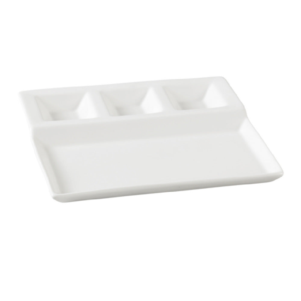 Yanco PS-2010 Piscataway Compartment Plate 10-1/4" X 8-3/4" Rectangular