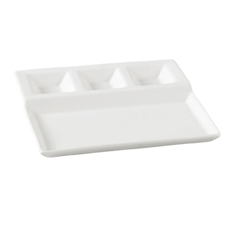 Yanco PS-2010 Piscataway Compartment Plate 10-1/4" X 8-3/4" Rectangular