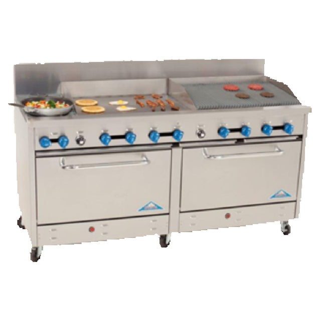 Comstock-Castle 2F330-30-2.5RB Range Gas 72" Wide