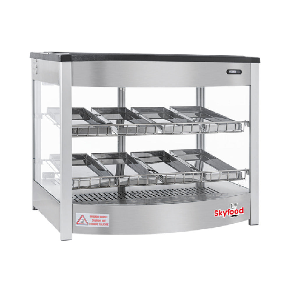 Skyfood Equipment FWD2S8P Steam Line Food Warmer Display Case Countertop 25-5/8"W