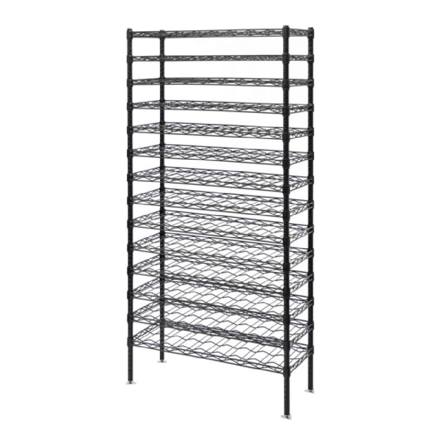 Quantum WR74-1436WSBK Wine Cradle Shelving Unit Wire 36"W X 14"D X 74"H