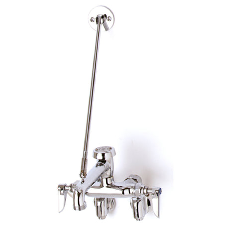 T&S Brass B-0667-POL Service Sink Faucet 2-1/4" To 8-1/4" Adjustable Centers 9-1/2" From Back Of Inlets To Center Of Outlet