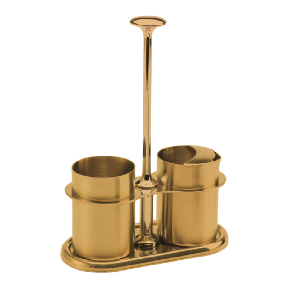 Service Ideas STCCRSG4VG Service Ideas Cream & Sugar Caddy Set 4 Ounce Vintage Gold