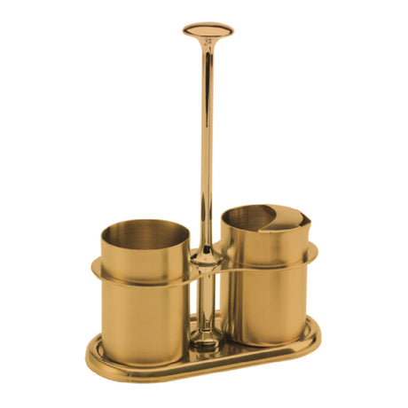 Service Ideas STCCRSG4VG Service Ideas Cream & Sugar Caddy Set 4 Ounce Vintage Gold