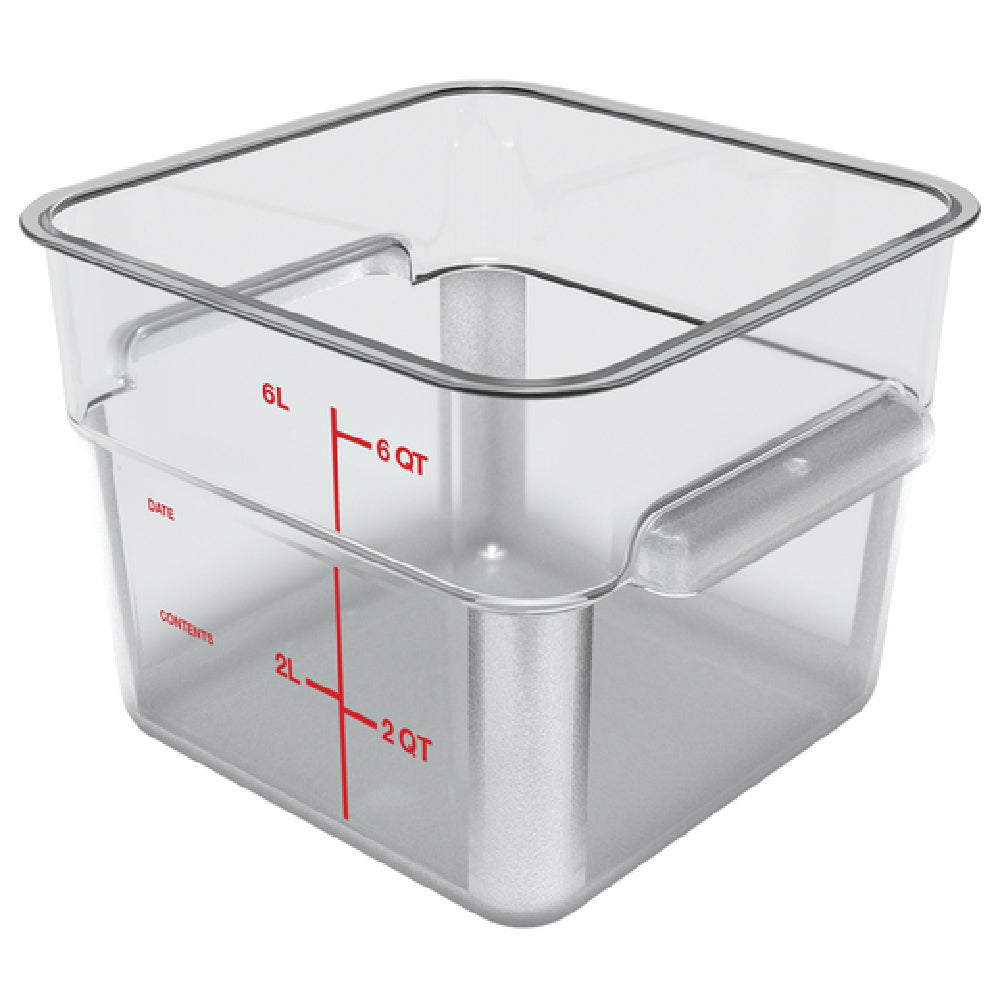 Carlisle 11952AF07 Carlisle Squares Food Storage Container 6 Qt. 8-3/4" X 7-3/10"H