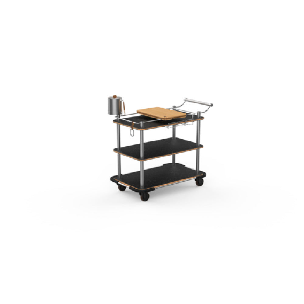 Steelite MGCRNX19MSXX Mogogo Buffet Solutions Roll'n Mixology Service Cart 41-1/2" X 21" X 40-1/2"H