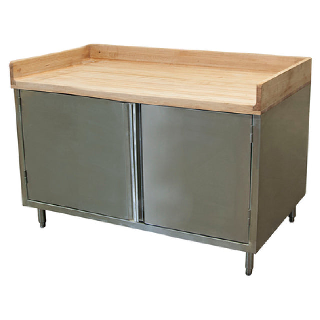 BK Resources CMBT-3048H Chef Table Cabinet Base With Hinged Doors 48"W X 30"D X 39"H Overall Size