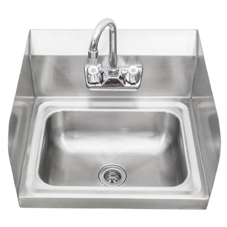 Sapphire Manufacturing SMHS-01-D Hand Sink Wall-mounted With Left & Right Splash Guards