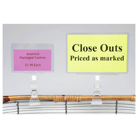 Hubert 41858 - Sign Holder, 5-1/2" X 3-1/2", Clip-on