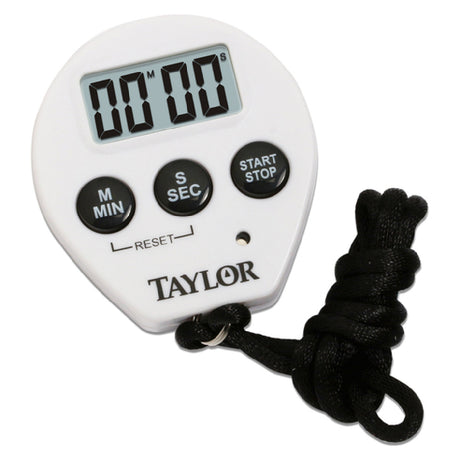 Taylor 5816N Chef's Timer & Stopwatch 3/8" LCD Display Shows Time In Minutes And Seconds