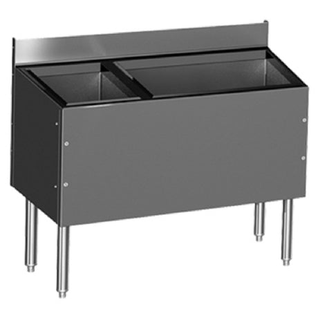 Glastender C-CBA-42L-CP10 CHOICE Underbar Combo Ice Bin/Cocktail Unit With Bottle Well Storage