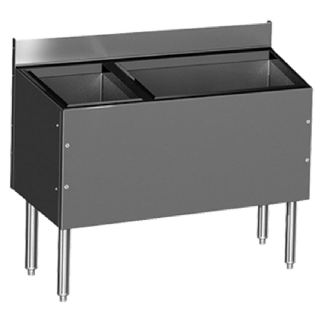 Glastender C-CBA-42L-CP10 CHOICE Underbar Combo Ice Bin/Cocktail Unit With Bottle Well Storage