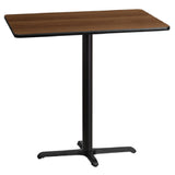 Flash Furniture XU-WALTB-3042-T2230B-GG Table 42"W X 30"D X 43-1/8"H Bar Height