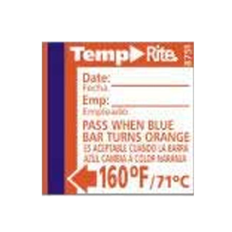 Taylor 8751 Temperature Sensor TempRite® Stick-On Adhesive Dishwasher Labels