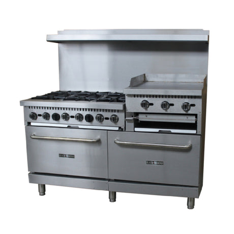 Admiral Craft BDGR-6024GB/NG Black Diamond Range With Elevated Griddle Natural Gas