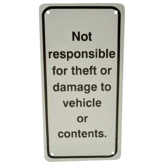 Franklin Machine Products 280-2141 Sign Theft/Damage (12" H X 6"W)