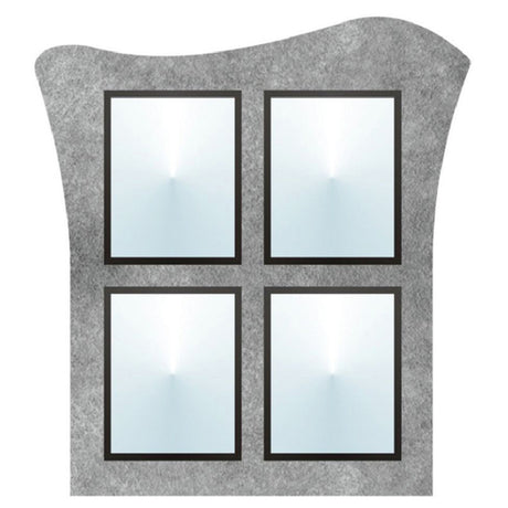Hubert 69258 - Menu Board, 4-pocket, Wall-mount