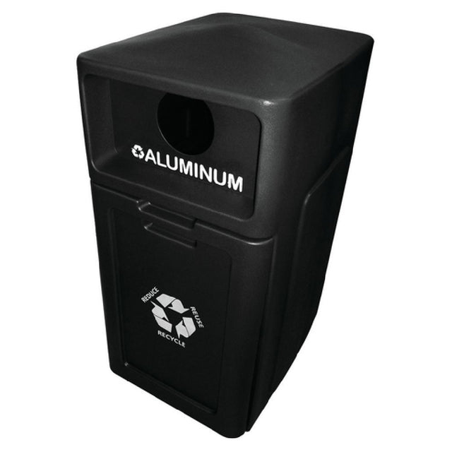 Hubert 38108 - Recycle Bin, "Aluminum", 39 Gallon