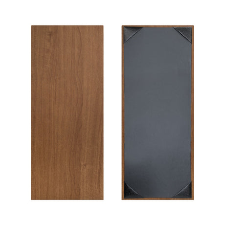 Risch SHERWOOD-1V 4.25X11 Sherwood Hardback Faux-wood Menu Cover (specify Color)