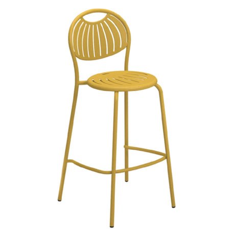 Emuamericas Llc E442-22 Coupole Stacking Barstool Outdoor/indoor Steel With Design Pattern Back And Seat