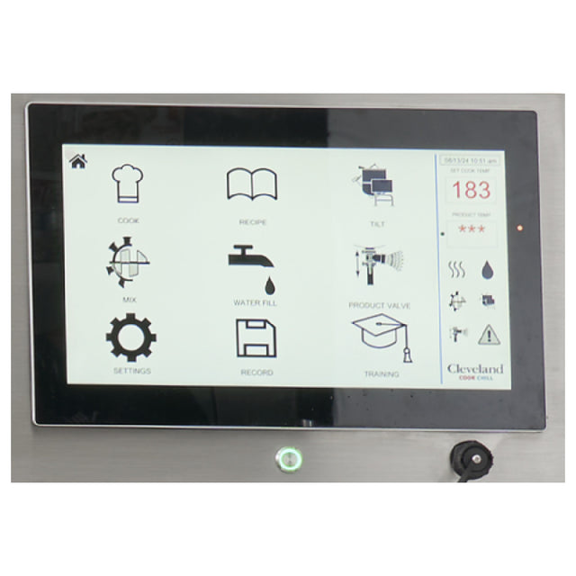 Cleveland HA-HMI 15 Inch HMI Touchscreen Style Controller With Digital Time Temperature Control & Indicator With Data Logger & USB Port For Downloading (kettle Mounted)