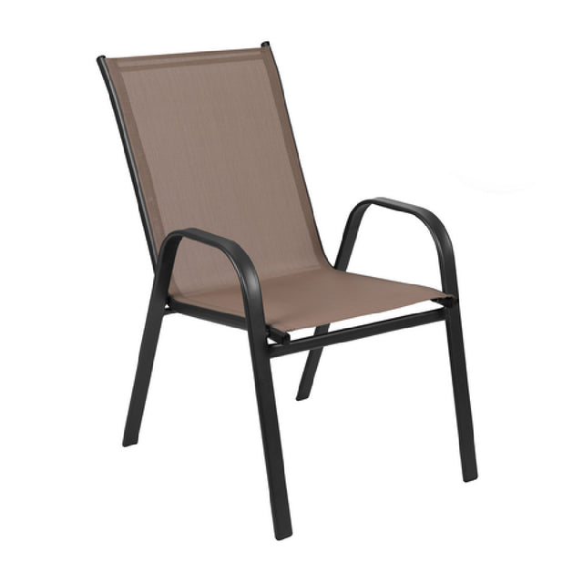 Flash Furniture 4-JJ-303C-B-GG Brazos Series Stacking Patio Chair 350 Lb. Weight Capacity