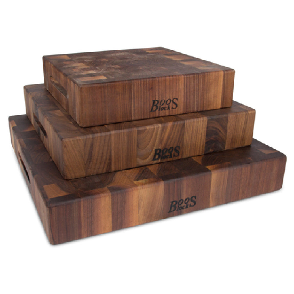 John Boos WAL-CCB121203 Chinese Chopping Block 12"W X 12"D X 3" Thick End Grain Construction