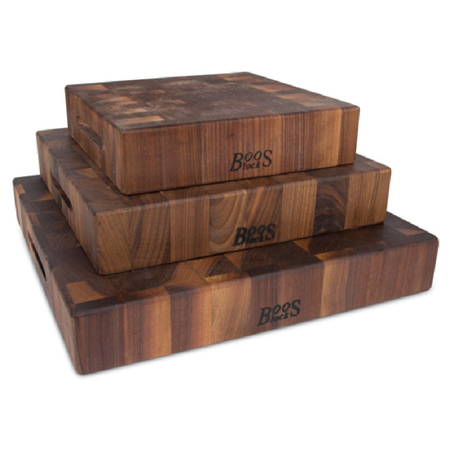 John Boos WAL-CCB121203 Chinese Chopping Block 12"W X 12"D X 3" Thick End Grain Construction