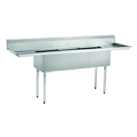 Hubert 39859 - Kratos® Compartment Sink, 18"W X 18"D X 12"H Bowl Size, (2) 18" Drain Boards
