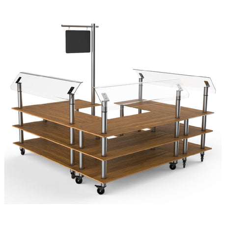 Steelite MGCMLB06BSXW Mogogo Buffet Solutions Modular Salad Station 3-tier 100-1/2" X 100-1/2" X 94"H