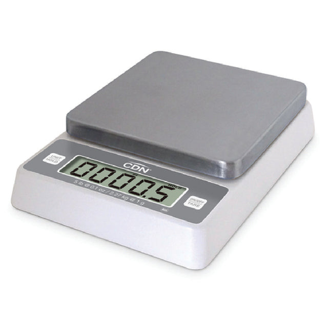 CDN SD0502 Digital Portion Control Scale 7-7/8"W X 5-7/8"D X 1-3/4"H 5-3/8" Square Platform