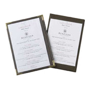 Menu Solutions K22BD_BROWN Menu Board Holds 4-1/4" X 14" Insert Single Panel With 2 Views