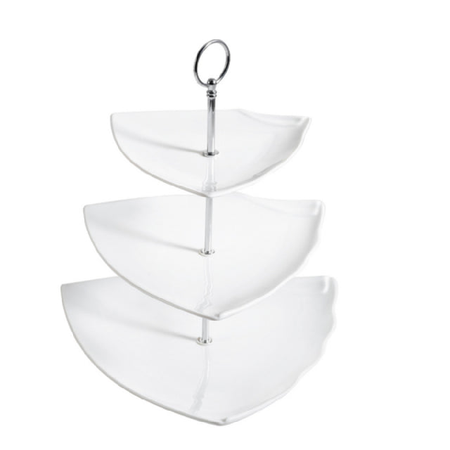 CAC China PTE-T3 Catering Collection Serving Tray 3-tier Includes: (1) 11-3/4"W Base Tier