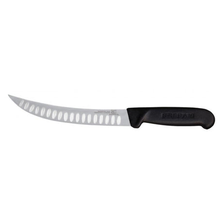 Omcan 12356 (12356) Breaking Knife 8" Curved Granton Edge Blade Stainless Steel