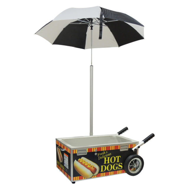 Gold Medal 8080-00-110 Mini Cart/Hot Dog Steamer Base Tabletop Cart Only With Gold Medal Graphics