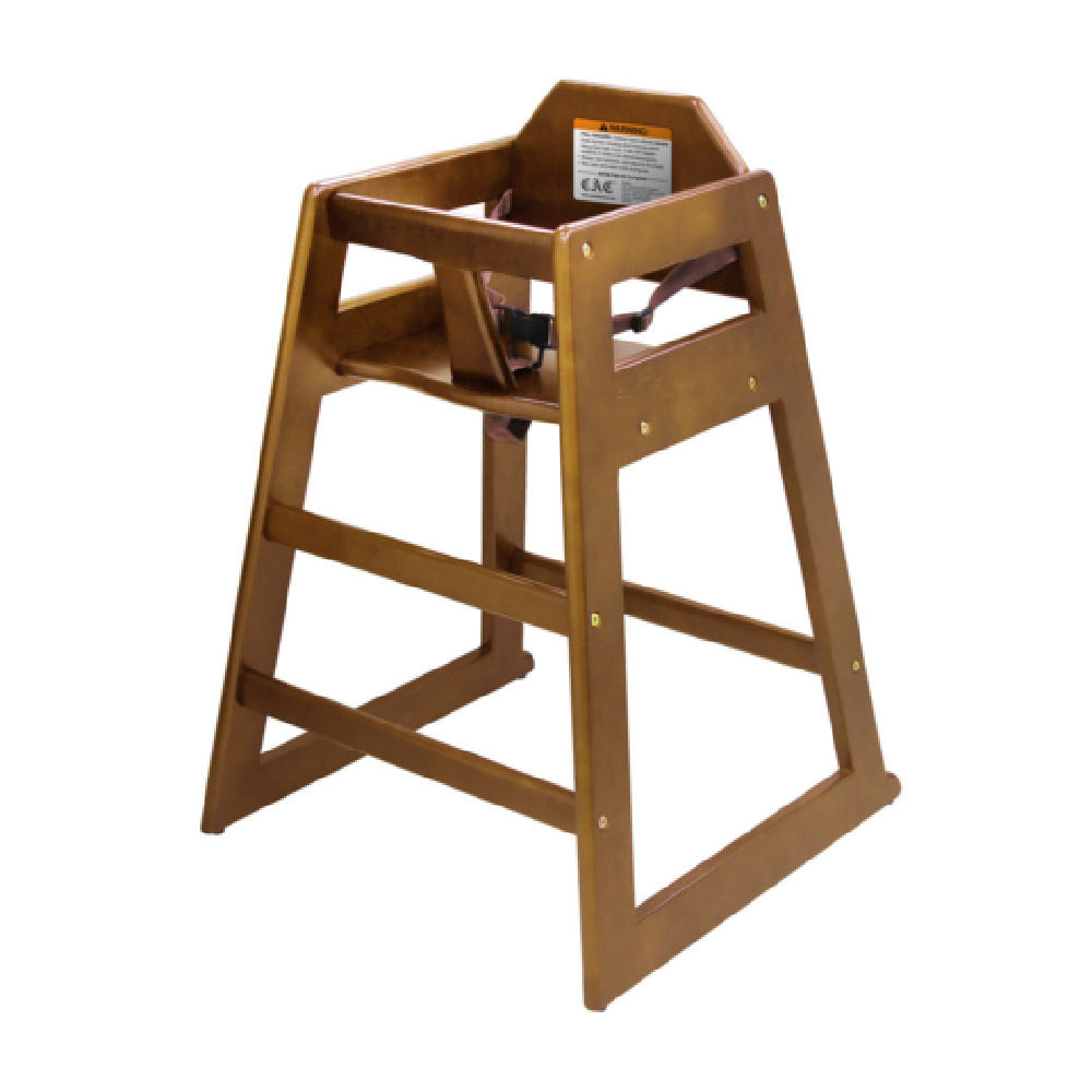 CAC China CHWH-30WNT-A High Chair Wooden 29-3/4"H