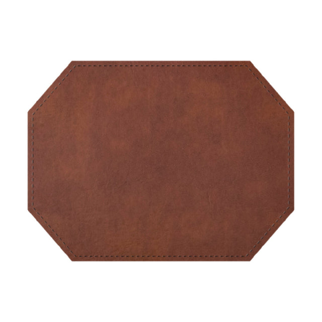 Risch PLACEMATDXOCT-LTH Leather Premium Placemat 16" X 12" Octagon