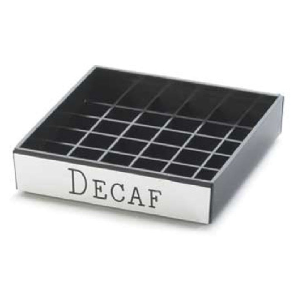 Cal Mil 632-2 Engraved Drip Tray (Decaf) Square 4" X 4"