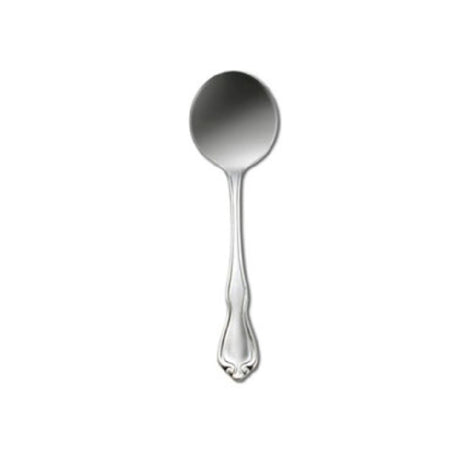 1880 Hospitality 1312SBLF Oneida® Bouillon Spoon 5-3/4" Scrollwork Grooved Handle