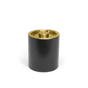FOH RIB062BKL21 2qt Round London Ice Bucket Black With Matte Brass Lid Includes One RIB014BKL21-BTM 2qt Round London Ice Bucket Base Black