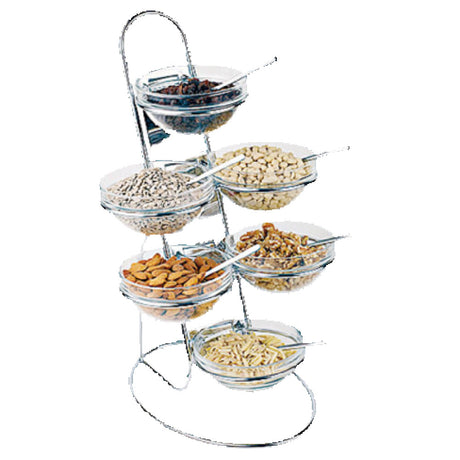 Paderno 41912-04 Buffet Ladder & Medium Bowl Set 4-tier 11-7/8"L X 11-7/8"W X 18-7/8"H Overall