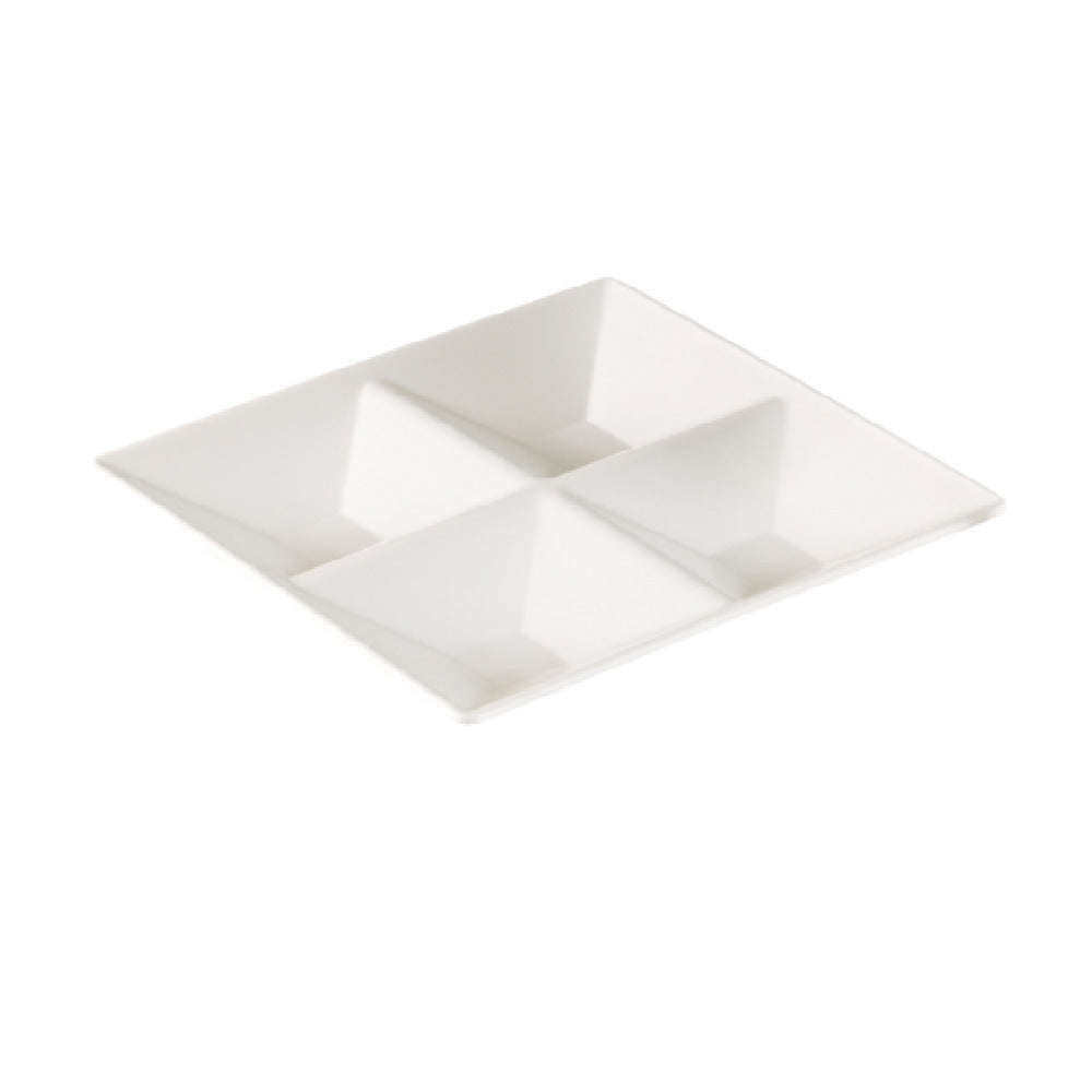 Yanco RM-822 Rome Compartment Plate 11-1/2"L X 11-1/2"W X 1-1/2"H 4-compartments