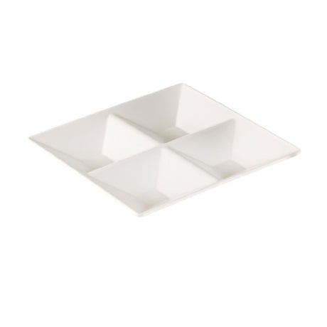 Yanco RM-822 Rome Compartment Plate 11-1/2"L X 11-1/2"W X 1-1/2"H 4-compartments