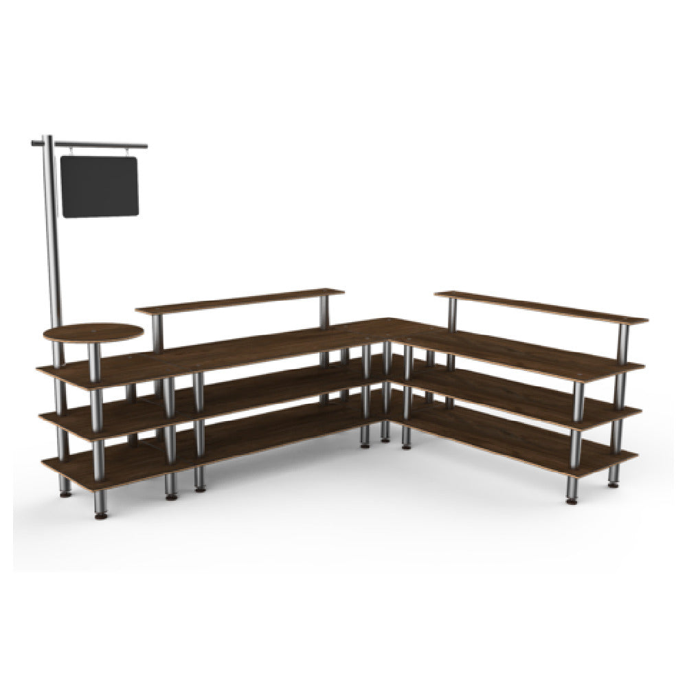 Steelite MGCMLB14WSXF Breakfast Bar Station 130"W X 100"D X 95"H Mixed Materials