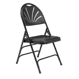 National Public Seating 1110 NPS® 1100 Series Deluxe Fan Back Folding Chair 480 Lbs. Weight Capacity