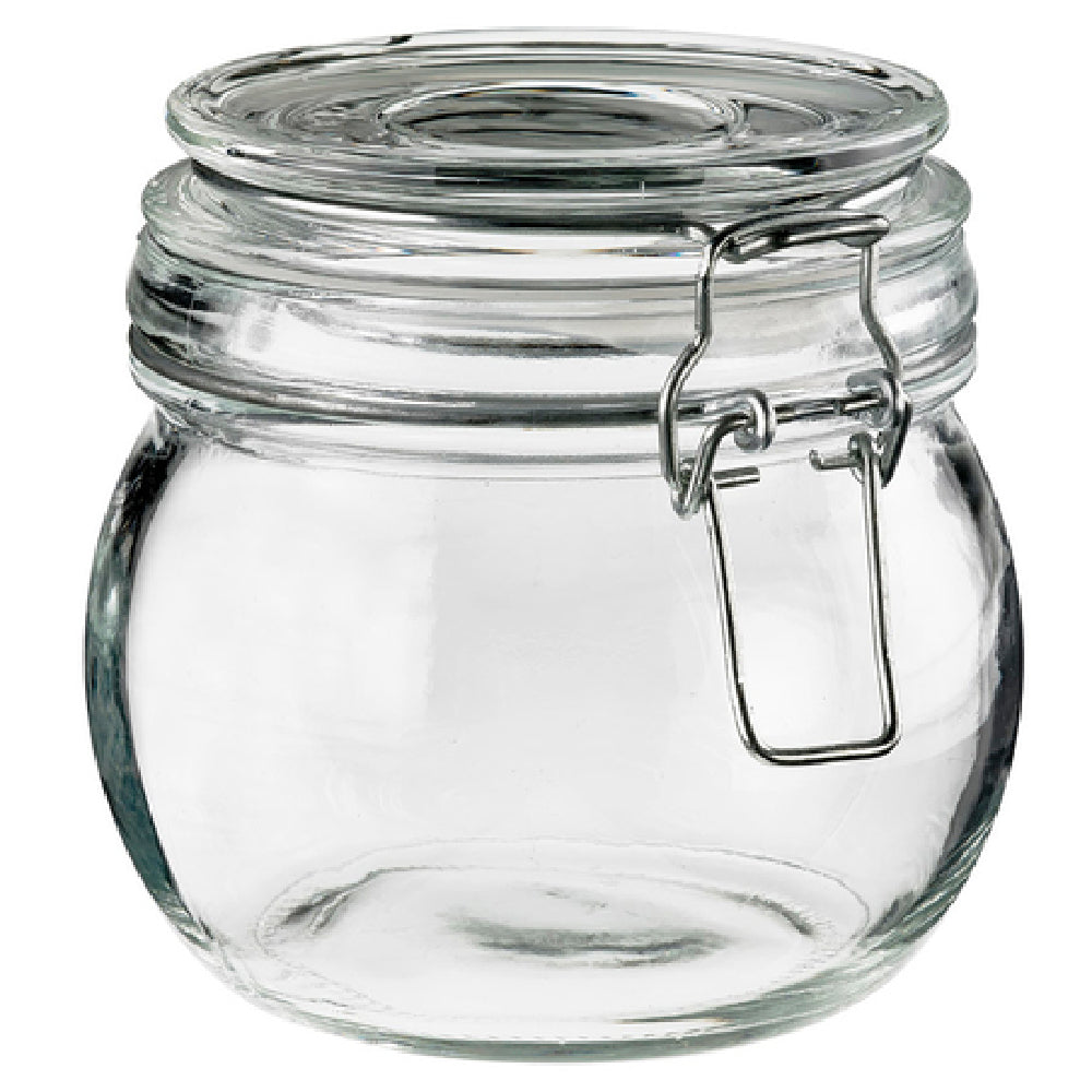 Tableware Solutions USA T3015 Jar 13.5 Oz. (400 Ml) Stainless Steel Clip Top Lid