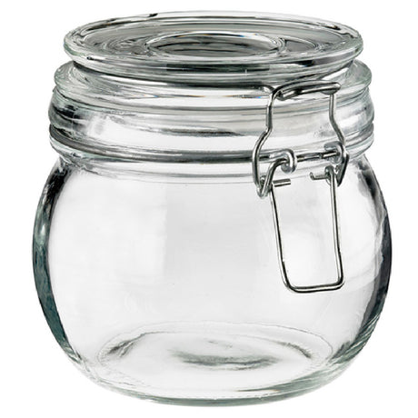 Tableware Solutions USA T3015 Jar 13.5 Oz. (400 Ml) Stainless Steel Clip Top Lid